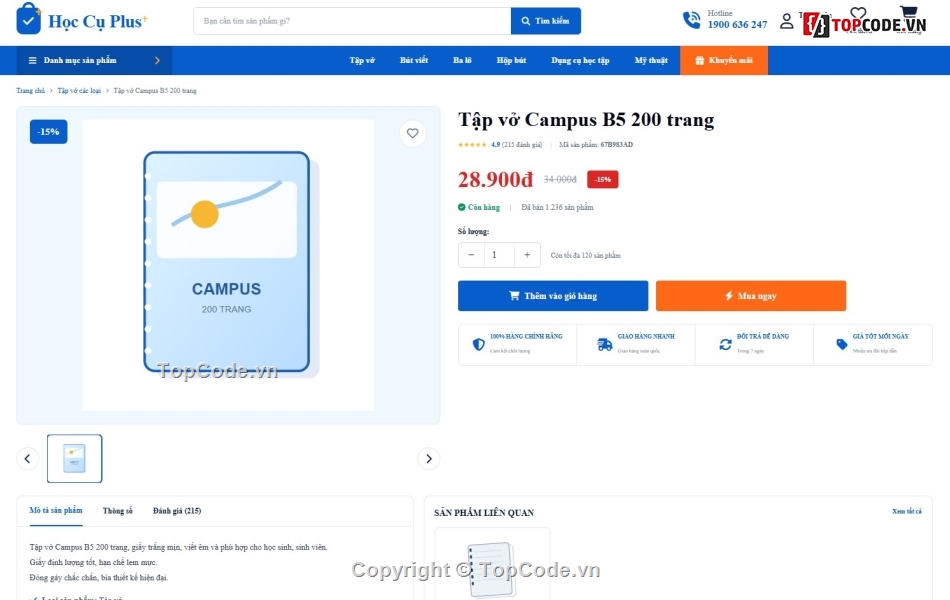 Học sinh,Website bán đồ dùng,bán